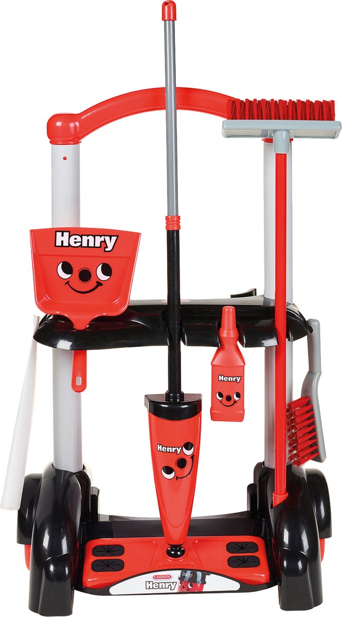 Casdon henry cleaning trolley - toy cleaning set