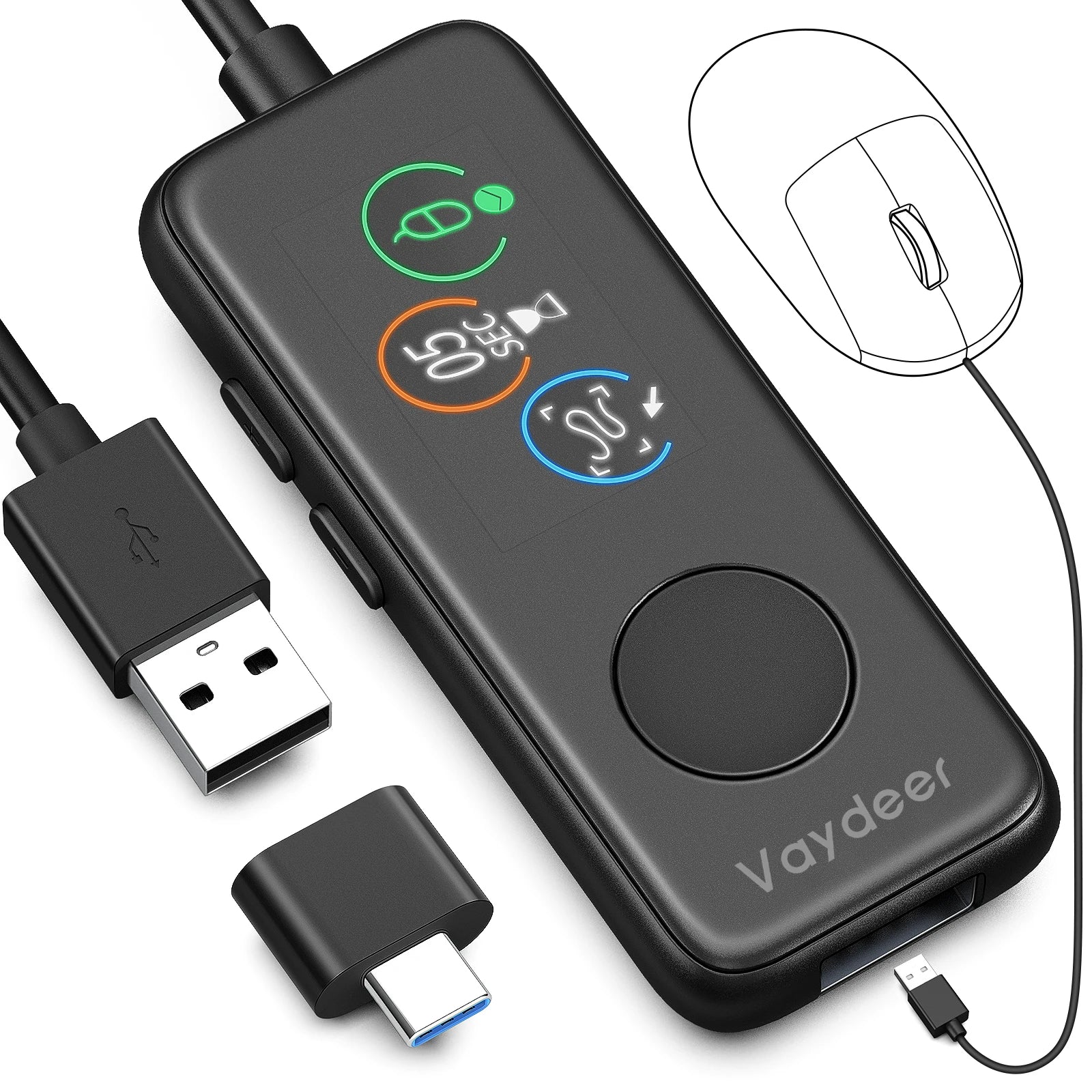 Fully Automatic USB Mouse Jiggler with HD Screen-0