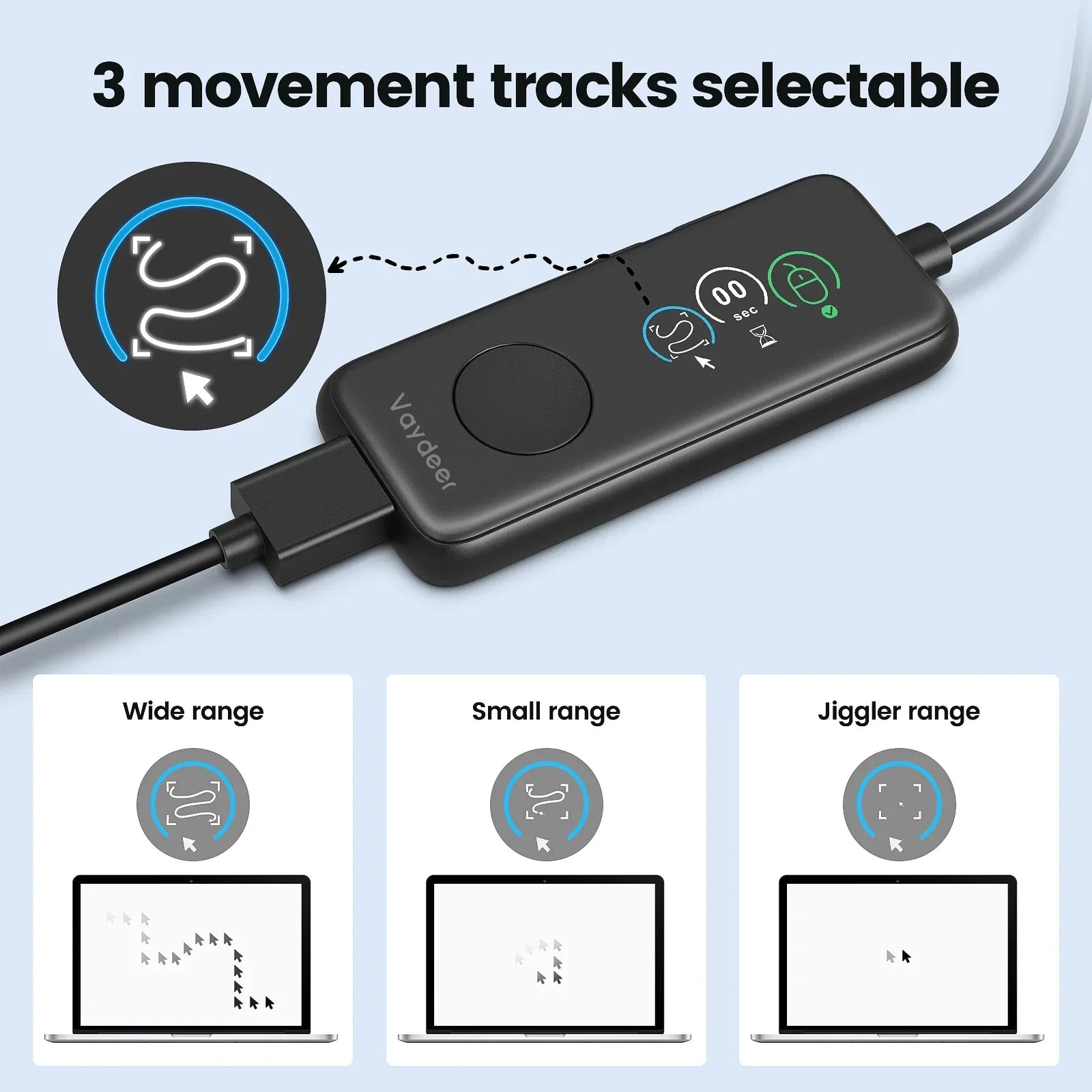 Fully Automatic USB Mouse Jiggler with HD Screen-3
