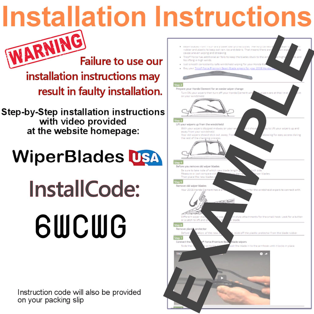 2014 Jaguar XKR-S Wiper Blades Set w/2yr Wear Warranty (Set of 2) Tempest Elite